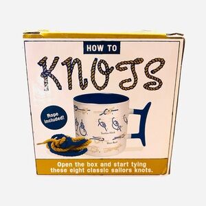 NEW How To Tie Knots Mug - Learn to Make 8 Different Knots Over Coffee With Mug
